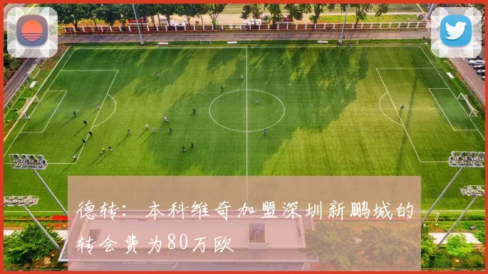 德转:本科维奇加盟深圳新鹏城的转会费为80万欧